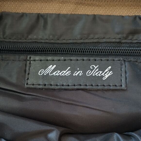 Y2K Animal Print Shoulder Bag Handbag Purse Italy Chain Fringe Leather Biker - Picture 11 of 16